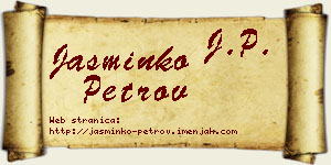 Jasminko Petrov vizit kartica